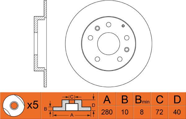 FIT FR0320 - Brake Disc autospares.lv