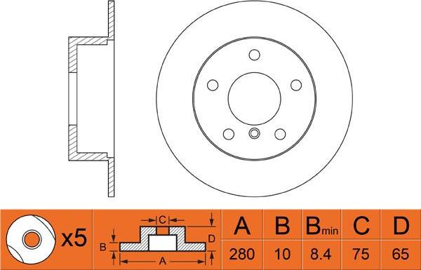 FIT FR0323 - Brake Disc autospares.lv