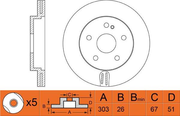 FIT FR0249V - Brake Disc autospares.lv