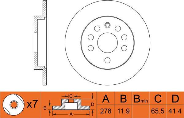 FIT FR0284 - Brake Disc autospares.lv