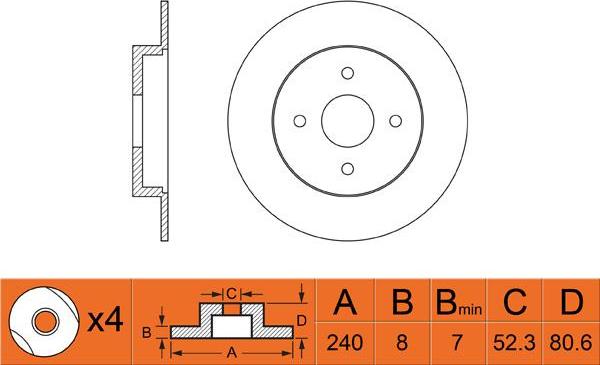 FIT FR0285 - Brake Disc autospares.lv