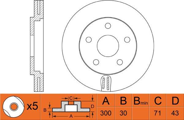 FIT FR0236V - Brake Disc autospares.lv