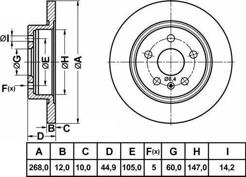 FIT FR0735 - Brake Disc autospares.lv