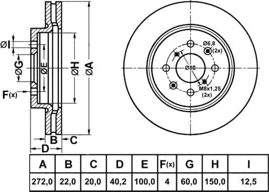 FIT FR0724V - Brake Disc autospares.lv