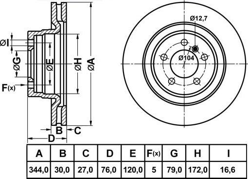 FIT FR1065V - Brake Disc autospares.lv