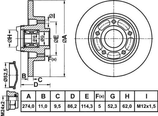 FIT FR1008H - Brake Disc autospares.lv