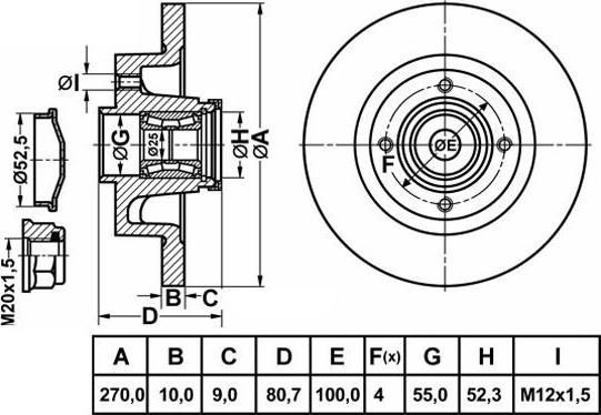 FIT FR1007H - Brake Disc autospares.lv