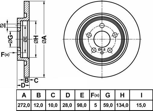 FIT FR1086 - Brake Disc autospares.lv