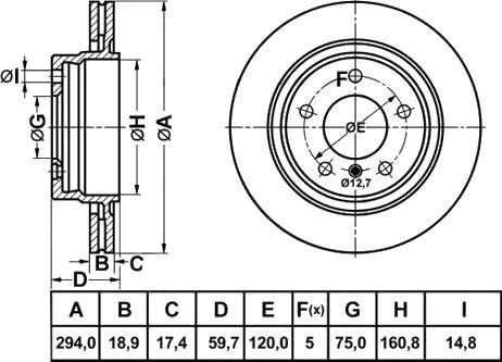 FIT FR1035V - Brake Disc autospares.lv