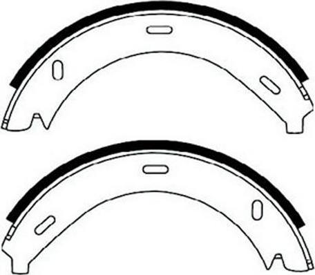 FIT FT1057 - Brake Shoe Set, parking brake autospares.lv