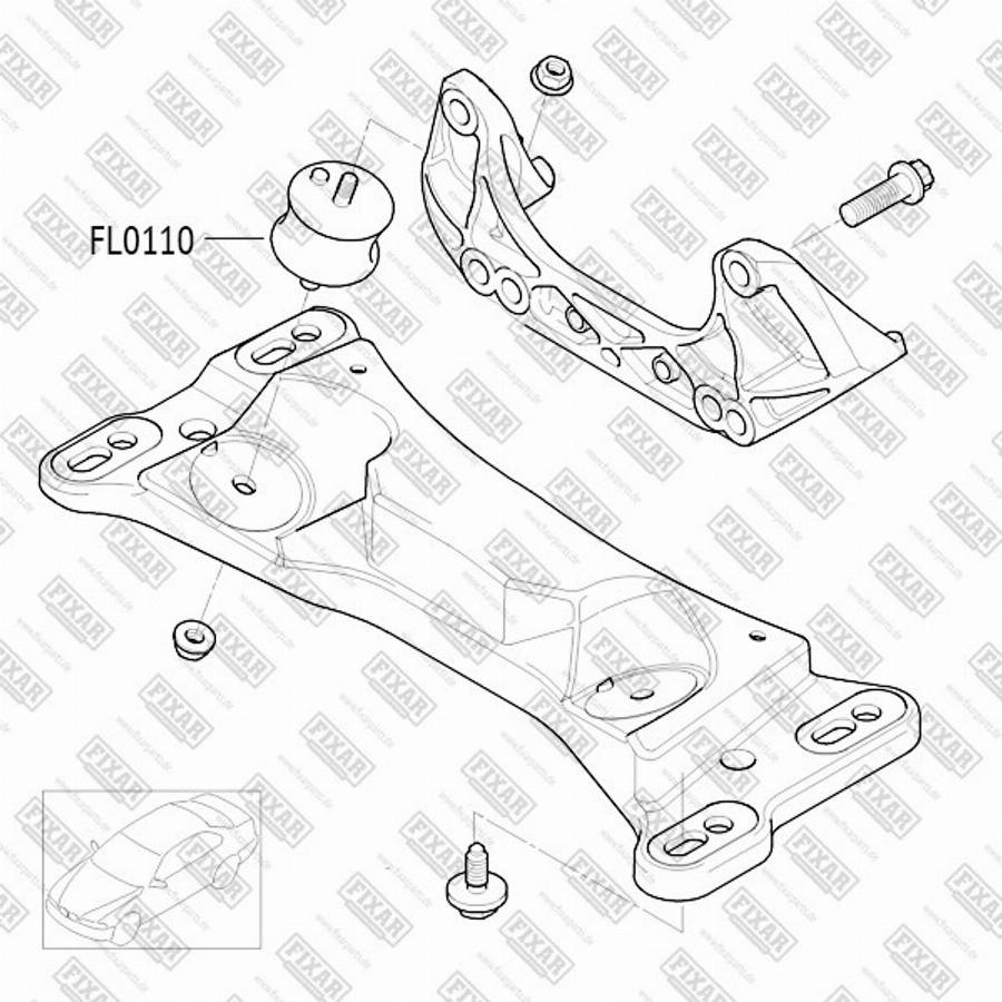 Fixar FL0110 - Holder, engine mounting autospares.lv