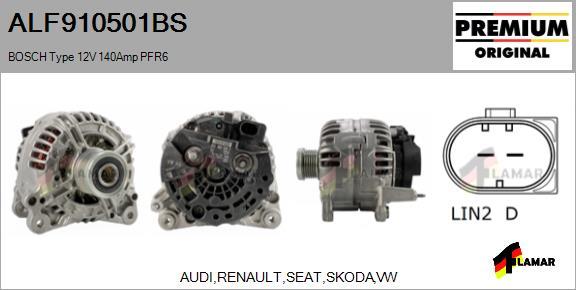 FLAMAR ALF910501BS - Alternator autospares.lv