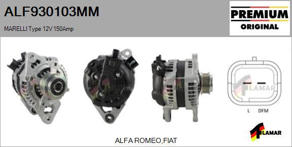 FLAMAR ALF930103MM - Alternator autospares.lv