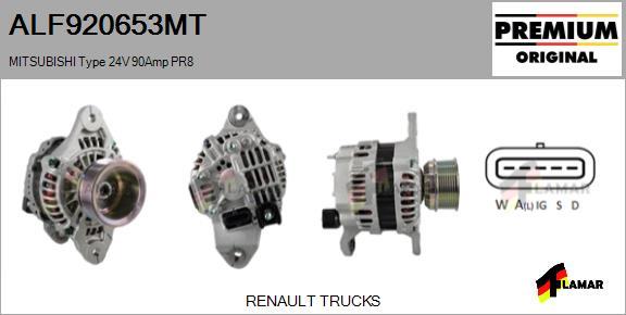 FLAMAR ALF920653MT - Alternator autospares.lv