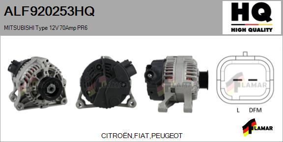 FLAMAR ALF920253HQ - Alternator autospares.lv