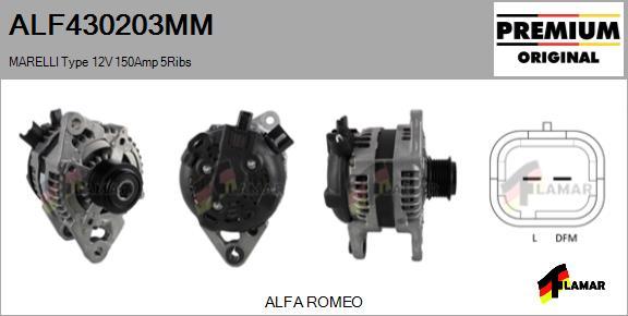 FLAMAR ALF430203MM - Alternator autospares.lv