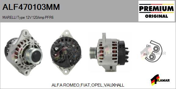 FLAMAR ALF470103MM - Alternator autospares.lv
