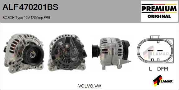 FLAMAR ALF470201BS - Alternator autospares.lv