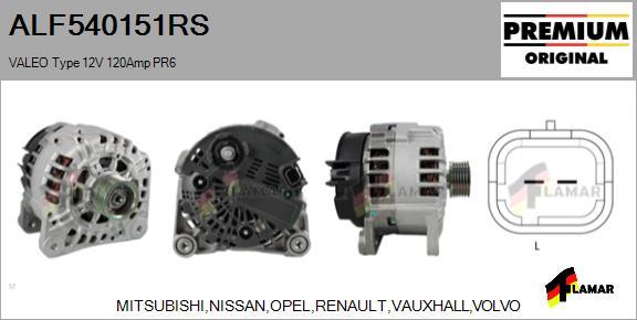 FLAMAR ALF540151RS - Alternator autospares.lv