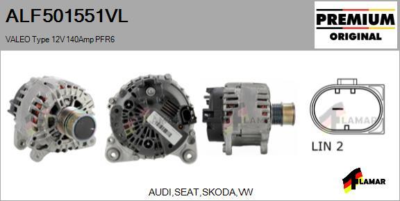 FLAMAR ALF501551VL - Alternator autospares.lv