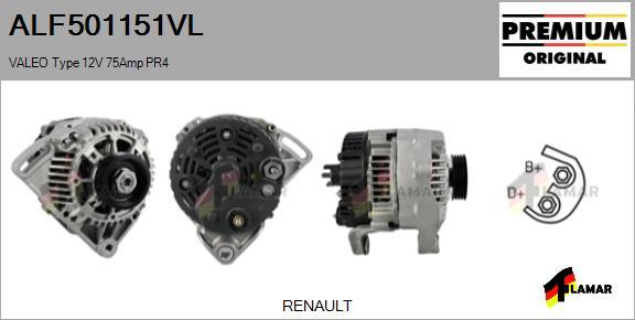 FLAMAR ALF501151VL - Alternator autospares.lv