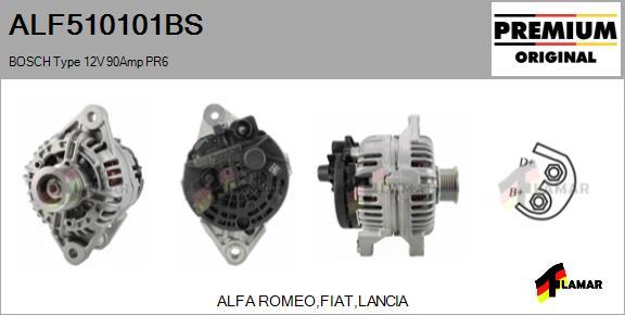 FLAMAR ALF510101BS - Alternator autospares.lv