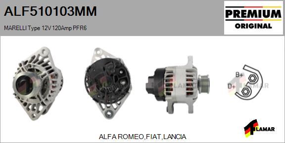 FLAMAR ALF510103MM - Alternator autospares.lv