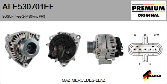 FLAMAR ALF530701EF - Alternator autospares.lv