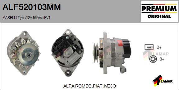 FLAMAR ALF520103MM - Alternator autospares.lv