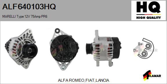 FLAMAR ALF640103HQ - Alternator autospares.lv
