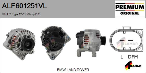 FLAMAR ALF601251VL - Alternator autospares.lv