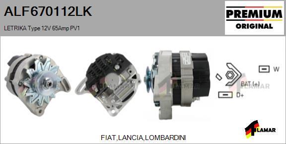 FLAMAR ALF670112LK - Alternator autospares.lv