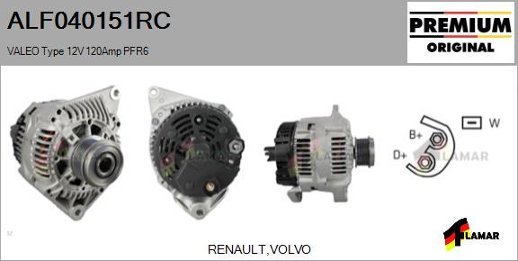 FLAMAR ALF040151RC - Alternator autospares.lv