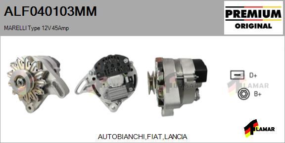 FLAMAR ALF040103MM - Alternator autospares.lv