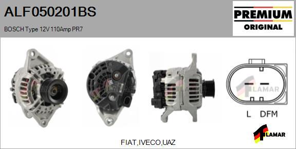 FLAMAR ALF050201BS - Alternator autospares.lv