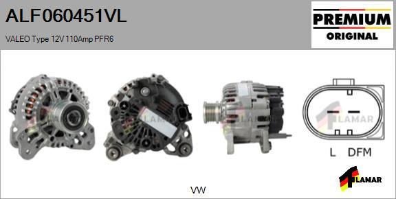 FLAMAR ALF060451VL - Alternator autospares.lv