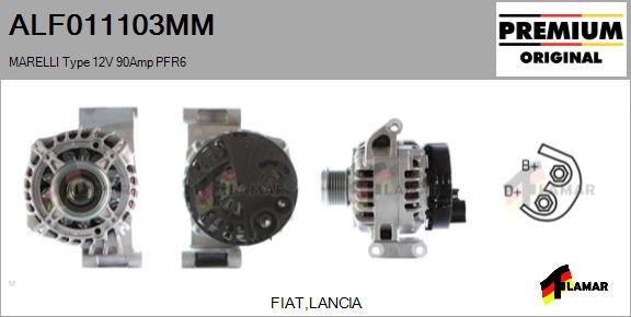 FLAMAR ALF011103MM - Alternator autospares.lv