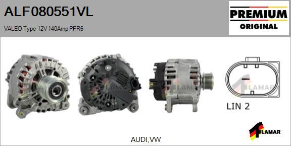 FLAMAR ALF080551VL - Alternator autospares.lv