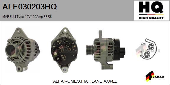 FLAMAR ALF030203HQ - Alternator autospares.lv