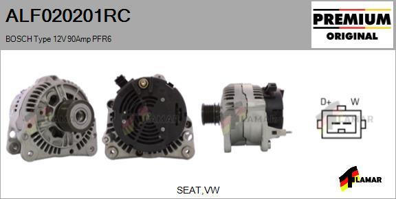 FLAMAR ALF020201RC - Alternator autospares.lv