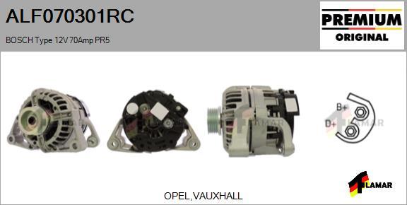 FLAMAR ALF070301RC - Alternator autospares.lv