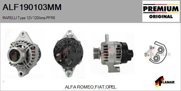 FLAMAR ALF190103MM - Alternator autospares.lv