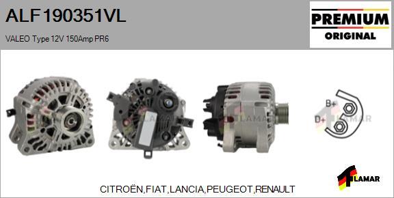 FLAMAR ALF190351VL - Alternator autospares.lv