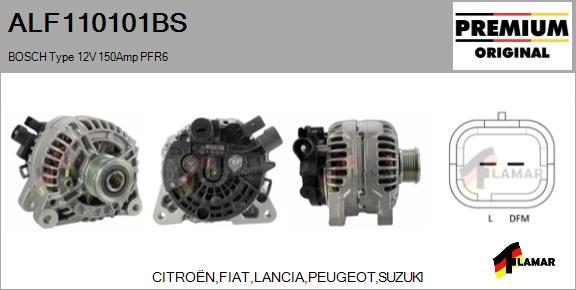 FLAMAR ALF110101BS - Alternator autospares.lv