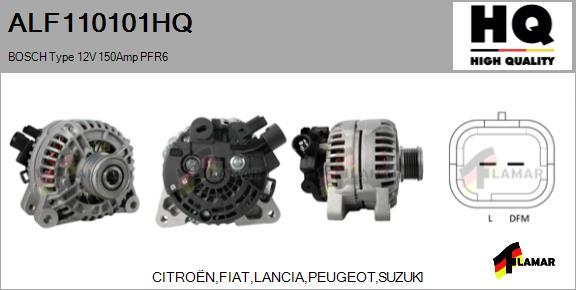 FLAMAR ALF110101HQ - Alternator autospares.lv