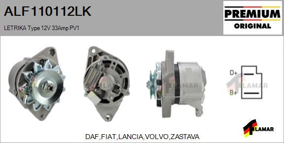 FLAMAR ALF110112LK - Alternator autospares.lv