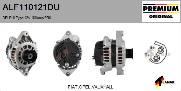 FLAMAR ALF110121DU - Alternator autospares.lv