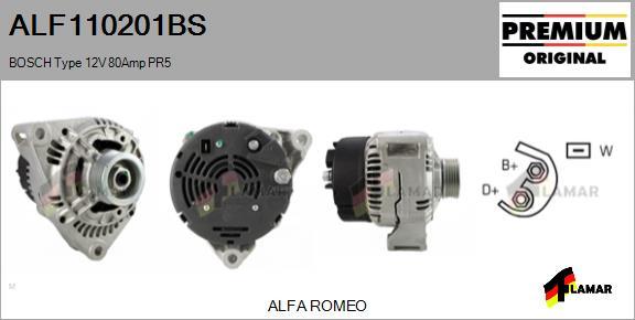 FLAMAR ALF110201BS - Alternator autospares.lv
