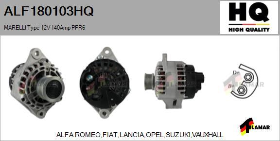 FLAMAR ALF180103HQ - Alternator autospares.lv