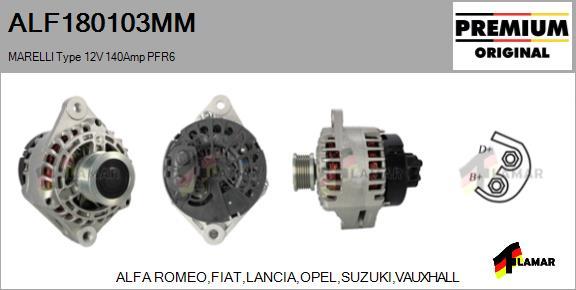 FLAMAR ALF180103MM - Alternator autospares.lv